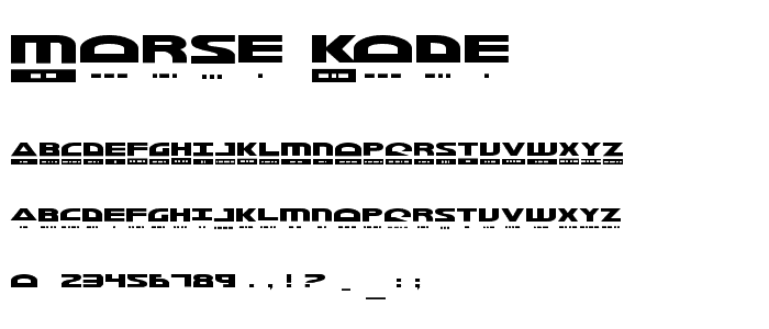Morse Kode font